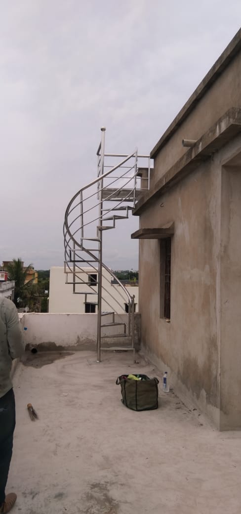 stainless steel spiral staircase
